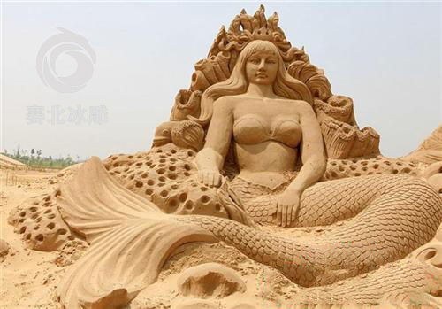秦皇島沙雕，用細(xì)沙述說故事「賽北冰雕」